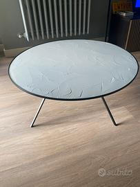 Tavolino POIROT tondo di design 80cm metallo