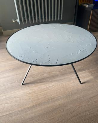 Tavolino POIROT tondo di design 80cm metallo