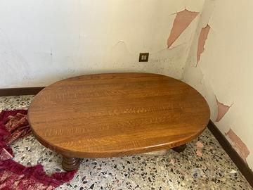Tavolino da salotto in legno massello di rovere