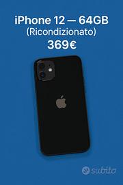 APPLE IPHONE 12 64GB - NERO