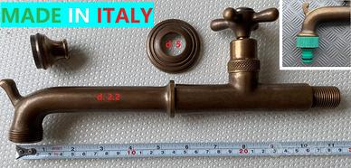 Rubinetto Lungo in Ottone Brunito Artigianale
