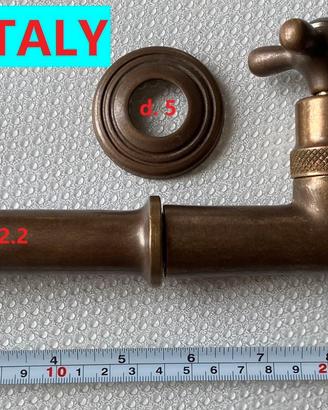 Rubinetto Lungo in Ottone Brunito Artigianale