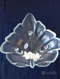 Ciotolina vetro Murano con inserto argento