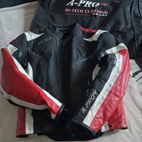 Giubbotto moto A-PRO in pelle taglia L