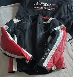 Giubbotto moto A-PRO in pelle taglia L