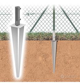 ITALFENCE Supporto per palo a T su terreno, ferro 