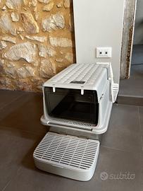 Lettiera XXL in Acciaio Inox con coperchio