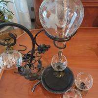 decanter con.bicchieri vintage