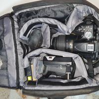 Fotocamera Reflex Nikon D5200+accessori e zainetto