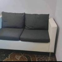 Divanetto 2 posti ecopelle - tessuto 