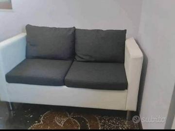Divanetto 2 posti ecopelle - tessuto 