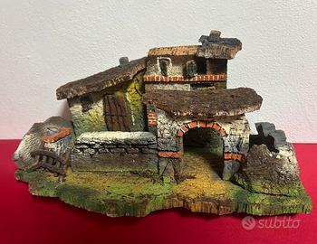 Capanna-presepe Natale artigianale in sughero