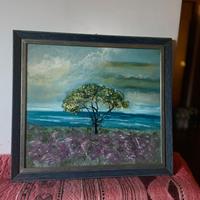 Quadro olio su tela con cornice