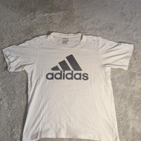 T-shirt Adidas Bianca Logo Stripes - Taglia S