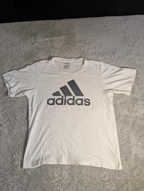 T-shirt Adidas Bianca Logo Stripes - Taglia S