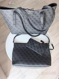 Borsa Guess shopper con pochette e portafoglio
