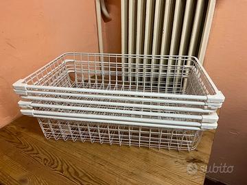 Cesti IKEA in filo metallico bianchi