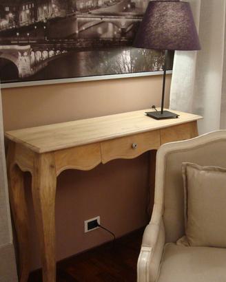 consolle in legno naturale