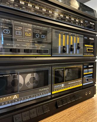 Impianto hi-fi con giradischi Philips vintage
