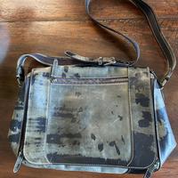 Borsa messenger Zagliani - in pelle grigio/nero