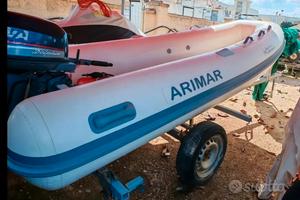 gommone completo  3,60,motore 15 cv, carrello 