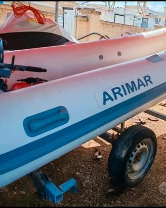 gommone completo  3,60,motore 15 cv, carrello 