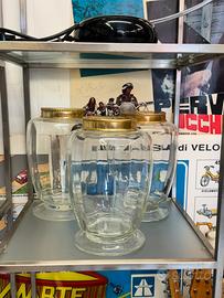 Lotto 3 vasi caramelle vintage vetro soffiato