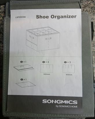 SONGMICS Scatola Organizzatrice per Scarpe