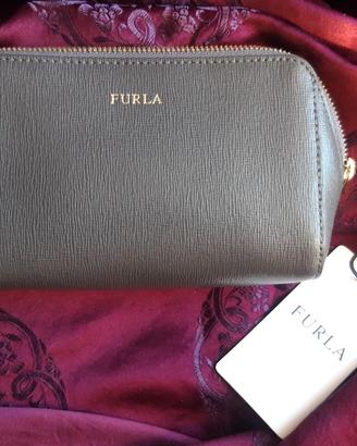 trousse pochette porta tutto in vera pelle grigia 