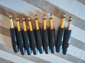 connettori jack mono gold 6,5 mm basso/chitarra