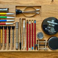 Porta attrezzi in rovere per bergeon horotec