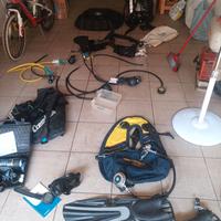 Attrezzatura scuba teck e cianfrusaglie