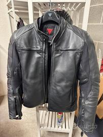 Giacca Pelle Nera Dainese Razon + Pro- Armor G1