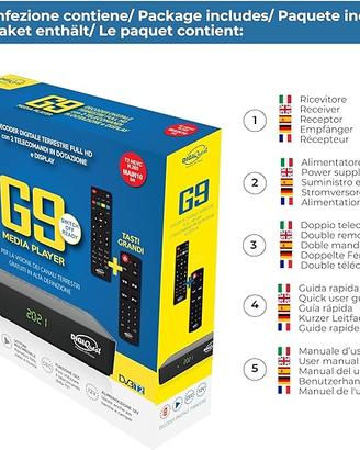 DIGIQUEST Decoder Digitale Terrestre DVB-T2 G9