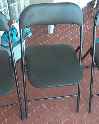 3 sedie pieghevoli