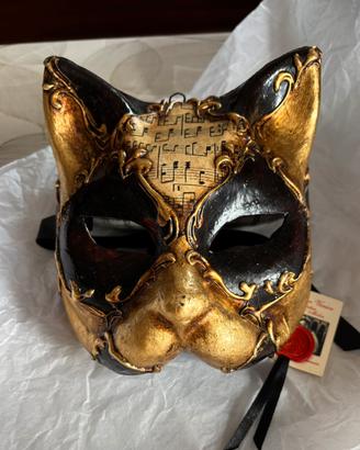 Maschera Gatto cartapesta Atelier Lago Molin Venez
