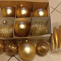 Set palline natalizie colore oro