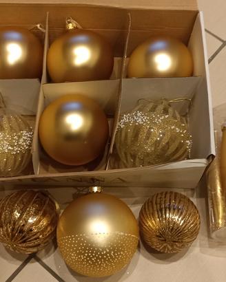 Set palline natalizie colore oro