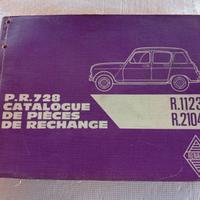 Renault 4 R4 R1123 R2104 Catalogo Ricambi original