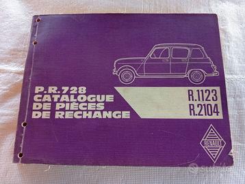 Renault 4 R4 R1123 R2104 Catalogo Ricambi original