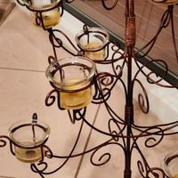 Candeliere etnico in ferro battuto