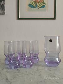 set bicchieri e caraffa Alessandrite anni 70