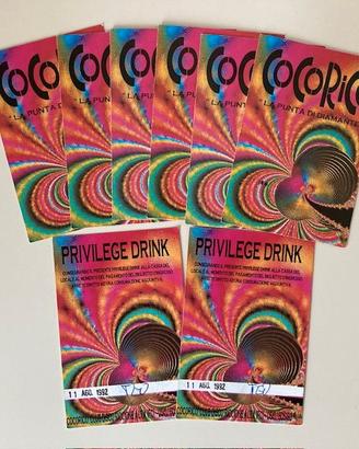 Flyer biglietto discoteca Cocoricò disco anni 90