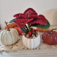 Stella di Natale realizzata all'uncinetto 