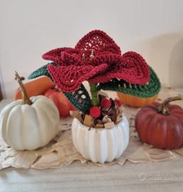 Stella di Natale realizzata all'uncinetto 