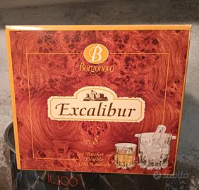 Borgonovo set secchiello per ghiaccio e 6 bicchier