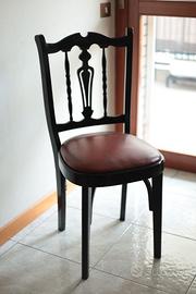 6 sedie vintage in legno massello