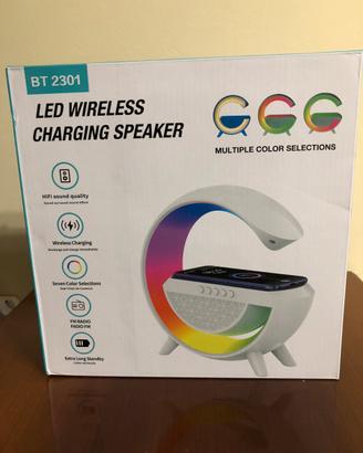 lampada, 4in1 speaker, caricatore, sveglia