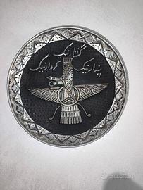 Piatto decorativo antico prov. Iran
