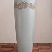 Vaso tronco conico in plastica rotostampata grigio